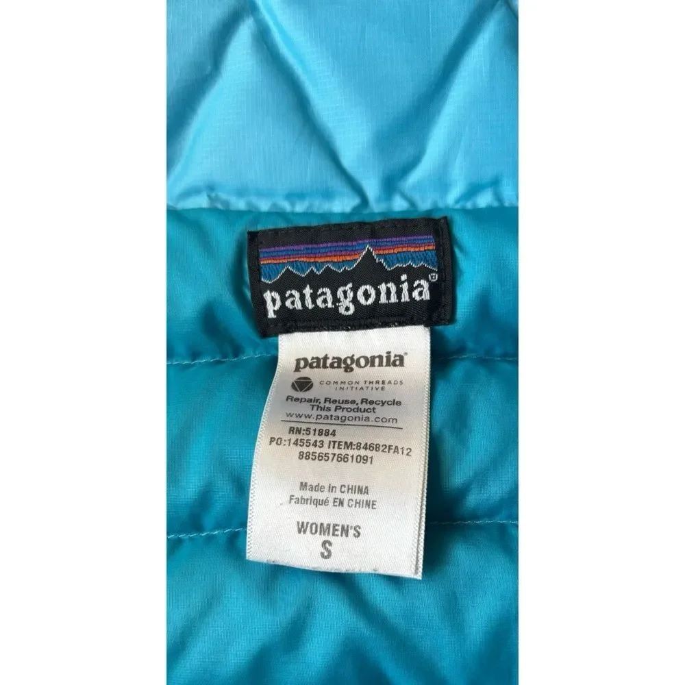 Patagonia Down Sweater Jacket in Robins Egg Blue Size S ~ Excellent